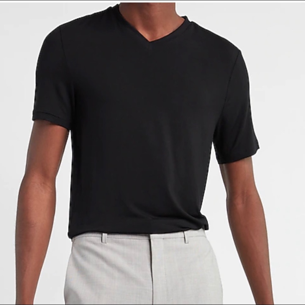 NEW Express men Stretch Deep V-Neck T-shirt Size XS